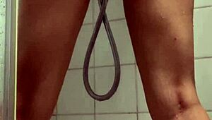 petite arab masturbating in shower feels amazing