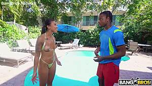 ameena rewards her creeping neighbor with a special treat.