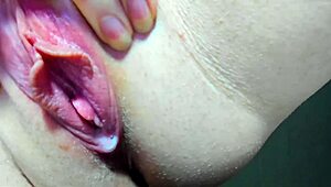 beautiful skinny blonde laverna queen fingers her wet pussy after intense sex session