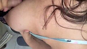 Ok stepbro, suck your cock and cum on tits but don't tell I'm pregnant