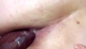 Blonde slut endures anal fucking, resulting in gaping ass