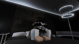 playing with goth friend in roblox