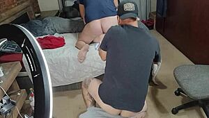 threesome at friend's house while stepbrother watched and then joined