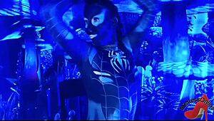 i dressed as spiderbabe for halloween