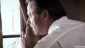 Teen cheerleader jill fucks old neighbor