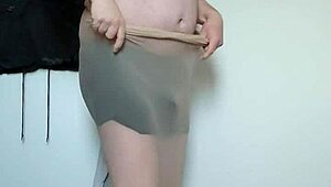 Carmen Nylonjunge Explores Full-Body Nylon Wear