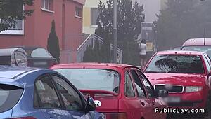 Euro Amateur Couple Fucked Indoors After Public Pickup