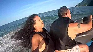 Adventures on jet ski in the sea of Guarujá, São Paulo