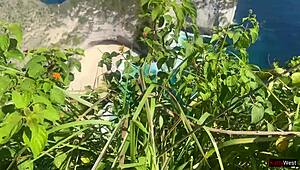 Crazy Cumwalk in Crowded Beach Spot