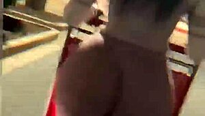 Phat Black Asses Shake and Bounce Out and About in the Ghetto.