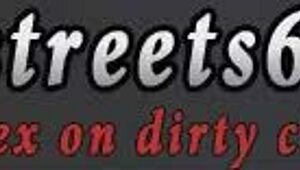 teen girl masturbates with dildo in front of mirror, then gets rough doggy style outdoors