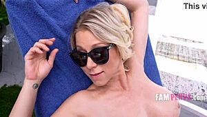 Blonde Slut Turns Innocent Stepson Into Freak