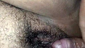 Fucking my fat pussy wife completely on the bed!