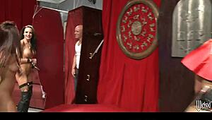 Three Horny Sluts Dress Up In Costumes For Halloween Orgy