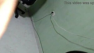 My cuckold rims and fucks me in bodystocking used with his friend