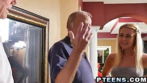 Experienced Blonde Teen Enjoys