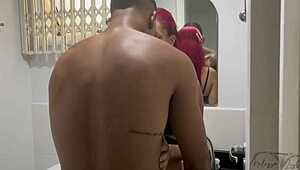 Redhead Milf Slut Takes Double Penetration and Creampie