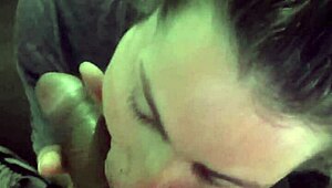 before going to work she deepthroats my entire cock