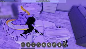 She asked to fill her with cum in Roblox!