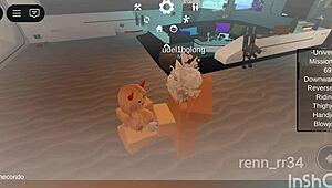 Blonde Gets Fucked by Catboy in Roblox