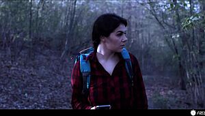 Valentina Nappi facefucked bound in forest bondage