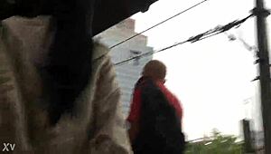 Candid Shots Of Jacket And Boots On The Train