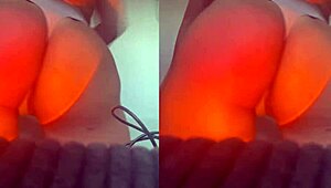 Morena enteada linda cheia de tesão dançando de calcinha