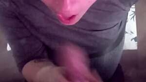 before going to work she deepthroats my entire cock