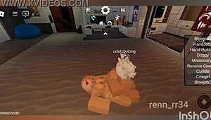 Blonde Gets Fucked by Catboy in Roblox