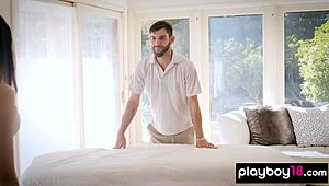 skinny babe harmony wonder enjoys big cock following sensual massage session