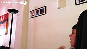 I watch the naughty babysitter tease her stunning body on webcam