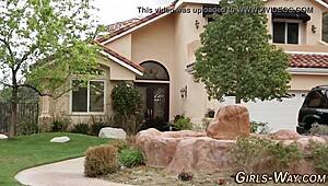 tattooed lesbian babe fingers herself passionately