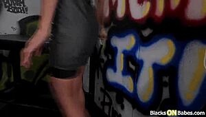 big tit milf gags on huge bbc in the glory hole