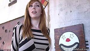 Busty Redhead Gets Double Penetration