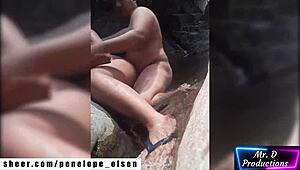 i fucked my stepsister outdoors in the river with my big cock