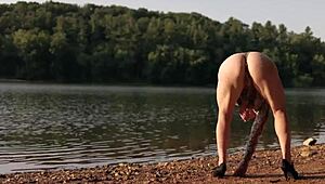 Thong Bodysuit At The Lake