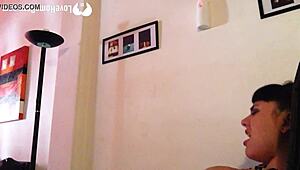 I watch the naughty babysitter tease her stunning body on webcam