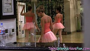 Lesbian Ballerina Licks Teen Pussy Intensely