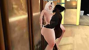 bimbo snowbunny gets pounded by a bbc imvu