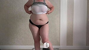 Big Ass Mature Wife Tries Panties Shorts For Lover!