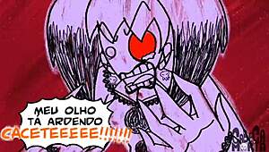 clown themed fun with goth cartoon characters