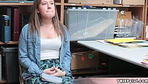 Petite brooke gets roughly punished fucked by cop after caught shoplifting in california!