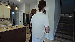 young blonde teen spikey dee blows monster cock then takes anal fucking