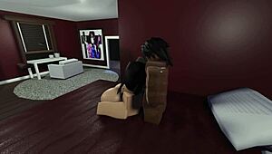 roblox fangirl lives out her fantasy with big tits big ass and big black cock