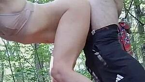 he takes her to the forest and she squeezes the last drop out of his bottle