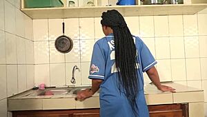 Husband Makes Love In Kitchen