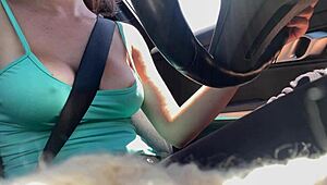 italian big tits milf artemisia love hot tits outdoor close up session horny af car driving