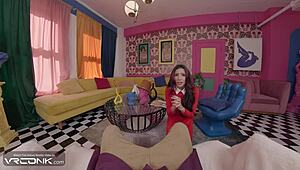 vr conk veruca salt blows and fucks willy wonka's huge cock in cosplay parody pt 3