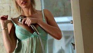 Brett rossi and her magic shower with fingering and masturbation.