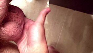 Thrill of big cock masturbation to massive cum